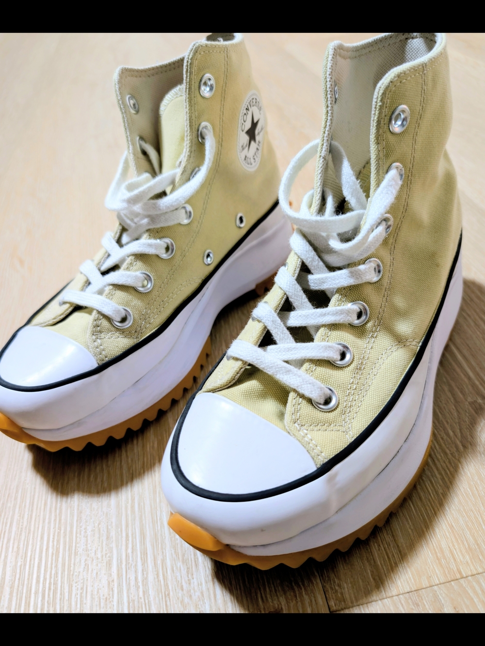 Converse Run Star Hike Hi Platform Sneakers Lemon Drop Yellow Woman 6.5 Men 5